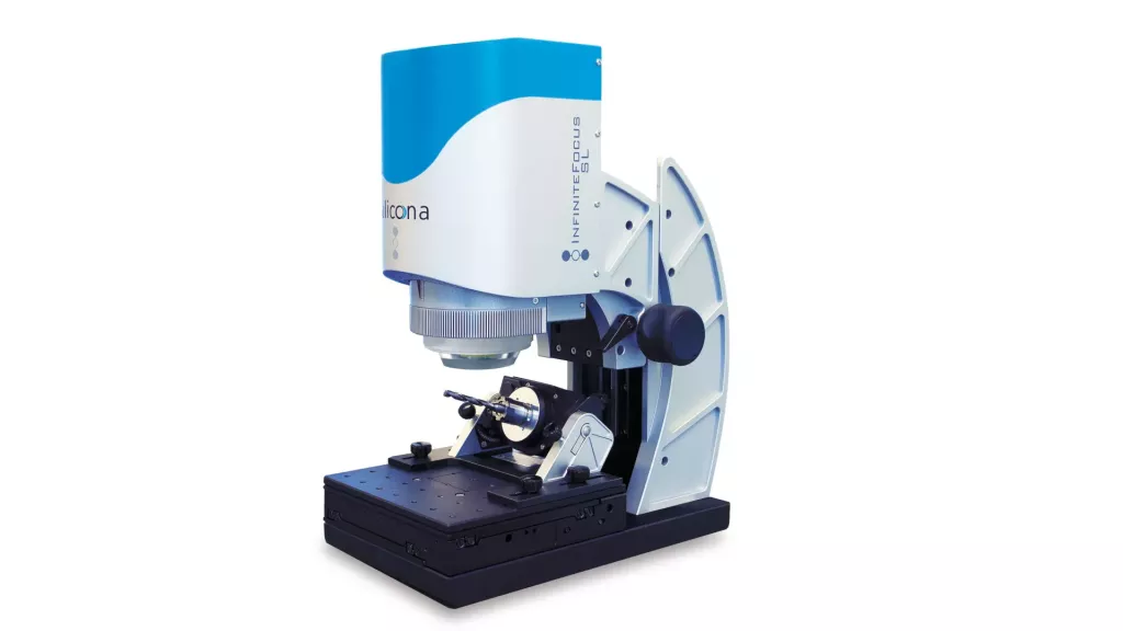 Urządzenie InfiniteFocusSL z obrotową osią Real3D do pomiarów kształtu i geometrii 3D