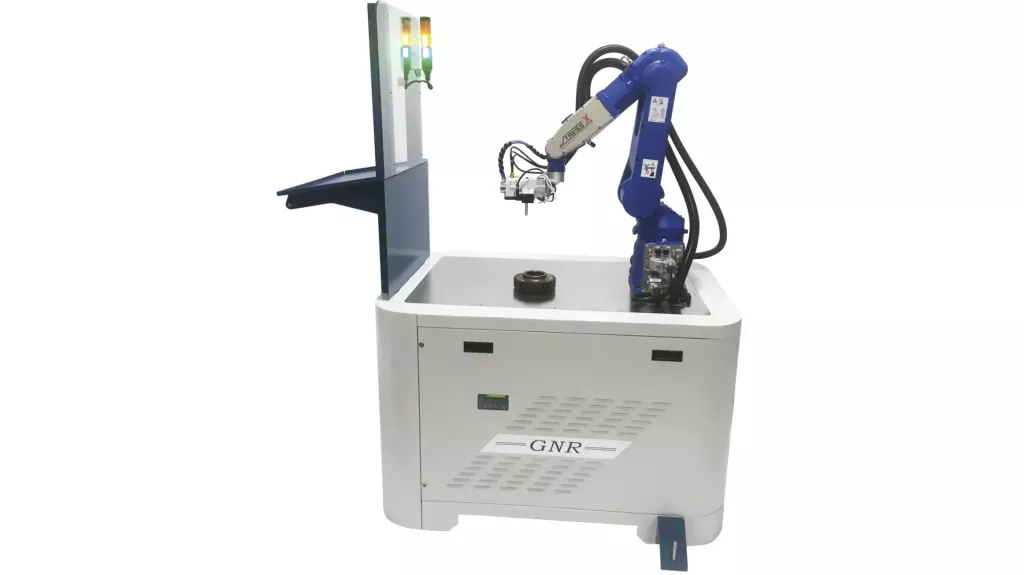 Zrobotyzowany dyfraktometr rentgenowski GNR Stress-X w&nbsp;kabinie, pomiar naprężeń resztkowych metodą XRD