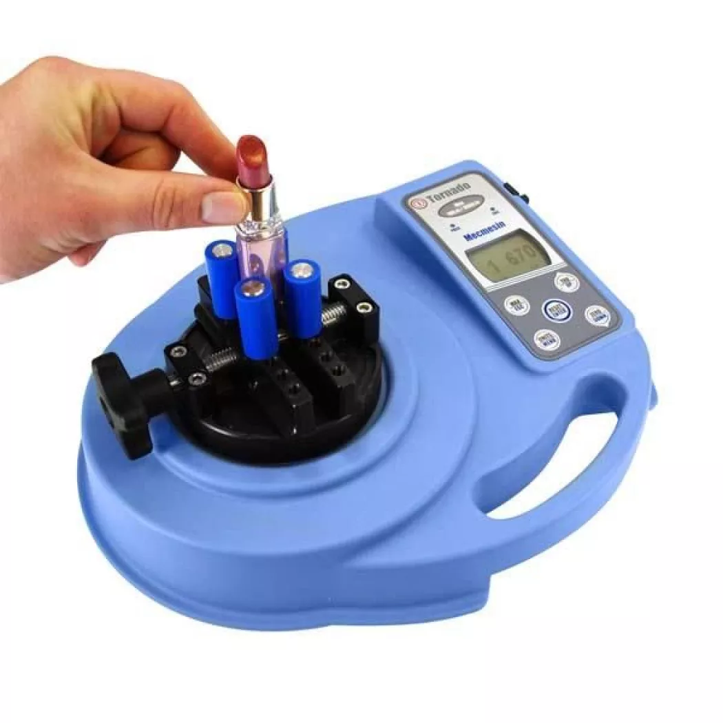 Tester momentu Tornado Mecmesin mierzący moment odkręcania w&nbsp;opakowaniu kosmetycznym